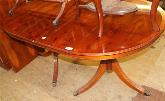 Yewwood oblong dining table with leaf(-)